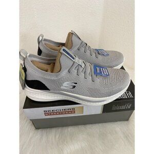 Skechers Mens Vegan Slade-Gatlin Gray Relaxed Fit Sneakers Machine Washable